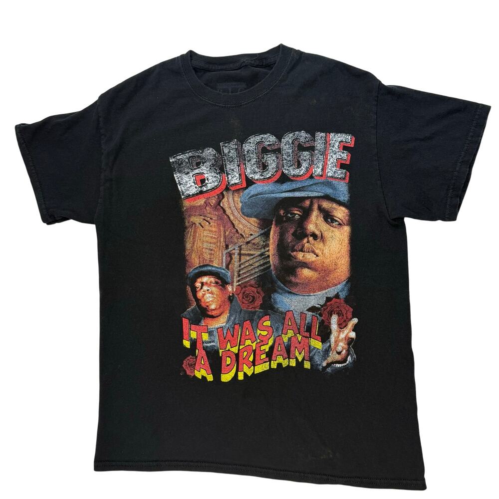 Notorious B.I.G. Men's Medium Black T-Shirt Retro Rap Hip Hop